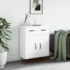 Image de vidaXL Buffet Blanc brillant 69 5x34x90 cm Bois dingénierie 827974