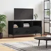 Image de vidaXL Meuble TV noir 102x36x50 cm bois dingénierie 829037