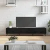 Image de vidaXL Meuble TV noir 150x36x30 cm bois dingénierie 829157