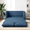 Image de vidaXL Canapé-lit 2 en 1 bleu 112x174x55 cm tissu 353971