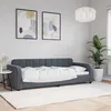Image de vidaXL Lit de Repos Canapé-lit avec Dossier et Accoudoirs Lit dInvité Meuble de Chambre Salon Moderne Gris Foncé 354052