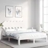 Image de vidaXL Cadre de lit avec tête de lit blanc 140x190 cm bois massif 3193707