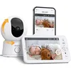 Image de ARENTI Babyphone Camera Bébé Baby Phone Vidéo Connecté Smartphone Baby Moniteur Vidéo avec VOX Détection de Température