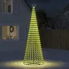 Image de vidaXL Sapin de Noël à LED 688 LED blanc chaud 300 cm décoration de Noël lumière LED lumière de Noël extérieure cône de 358068