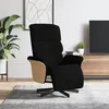 Image de vidaXL Fauteuil inclinable avec repose-pieds noir tissu 356603