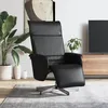 Image de vidaXL Fauteuil inclinable avec repose-pieds noir similicuir 356645