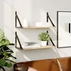 Image de vidaXL Étagères murales 2 pcs chêne sonoma 60x25x255 cm 836334