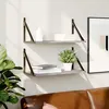Image de vidaXL Étagères murales 2pcs sonoma gris 60x25x255 cm bois ingénierie 836336