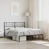 Image de vidaXL Cadre de lit métal sans matelas avec tête de lit noir 120x190cm 355264