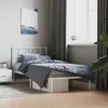 Image de vidaXL Cadre de lit métal avec tête de lit blanc 107x203 cm 355508