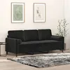 Image de vidaXL Canapé 3 places avec oreillers décoratifs noir 180 cm velours canapé canapé de salon canapé 3 places en velours 3200896