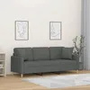 Image de vidaXL Canapé 3 places avec oreillers gris foncé 180 cm tissu 3200918