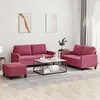 Image de vidaXL Ensemble de Canapés avec Coussins 3 pcs Canapés avec Accoudoirs Ensemble de Meubles avec Repose-pieds Salon 3201510