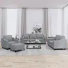 Image de vidaXL Ensemble de Canapés avec Coussins 4 pcs Canapés avec Accoudoirs et Dossier Ensemble de Meubles avec Repose-pied 3201794