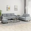 Image de vidaXL Ensemble de Canapés 3 pcs Sièges avec Coussins Canapés avec Accoudoirs et Dossier Meubles avec Repose-pied Salon 3201906