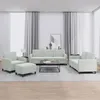 Image de vidaXL Ensemble de Canapés 4 pcs Sièges avec Coussins Canapés avec Accoudoirs et Dossier Meubles avec Repose-pied Salon 3201944