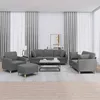 Image de vidaXL Ensemble de canapés 4 pcs coussins gris foncé tissu 3202079