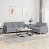 Image de vidaXL Ensemble de canapés 2 pcs avec coussins Gris clair Tissu 3202118