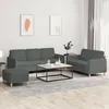 Image de vidaXL Ensemble de canapés 3 pcs avec coussins Gris foncé Tissu 3202127