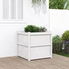 Image de vidaXL Jardinière dextérieur blanc 70x70x70 cm bois de pin massif 837435