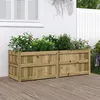 Image de vidaXL Jardinière Lit Surélevé Bac à Fleurs Pot de Plantes Boîte à Fleurs Jardin Patio Terrasse Balcon Marron Bois de 837488