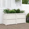Image de vidaXL Jardinière blanc 150x50x70 cm bois de pin massif 837490