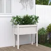 Image de vidaXL Jardinières avec pieds blanc 70x31x70 cm bois de pin massif 837556