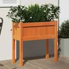 Image de vidaXL Jardinières et pieds cire marron 70x31x70 cm bois de pin massif 837558