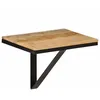 Image de vidaXL Étagère Murale Support Flottant Étagère de Présentation Suspendue Meuble de Salon Maison Bois Massif de Manguier 358576