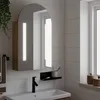 Image de vidaXL Armoire de bain à miroir avec LED arquée chêne 42x13x70 cm 357976