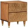 Image de vidaXL Table de chevet 40x33x46 cm Bois de manguier solide armoire armoire latérale support de téléphone table de chevet 358282