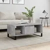 Image de vidaXL Table basse Gris béton 90x50x365 cm Bois dingénierie 830600