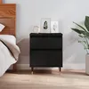 Image de vidaXL Table de chevet Noir 40x35x50 cm Bois d’ingénierie 830654