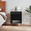 Image de vidaXL Table de chevet Noir 40x35x50 cm Bois d’ingénierie 830702