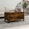 Image de vidaXL Table basse Chêne fumé 90x445x45 cm Bois dingénierie 830985