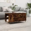 Image de vidaXL Table basse chêne fumé 102x445x50 cm bois dingénierie 830993