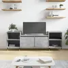 Image de vidaXL Meuble TV Gris béton 160x35x55 cm Bois dingénierie 831336
