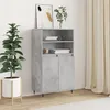 Image de vidaXL Buffet haut Gris béton 60x36x110 cm Bois dingénierie 831480