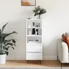 Image de vidaXL Buffet haut Blanc 40x36x110 cm Bois dingénierie 831508