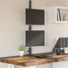 Image de vidaXL Support de moniteur double noir acier VESA 75-100 mm 358000