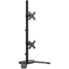 Image de Support de moniteur double réglable - vidaXL - Réglable en hauteur - Inclinaison 15° - Rotation 360°
