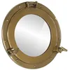 Image de Miroir en forme de hublot mural Ø38 cm aluminium et verre