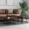 Image de vidaXL Tables basses gigognes 5 pcs chêne fumé bois dingénierie 835336