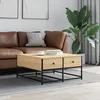 Image de vidaXL Table basse chêne sonoma 80x80x40 cm bois dingénierie 835355