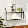Image de vidaXL Étagère murale 2 niveaux chêne sonoma 80x21x51 cm 835465