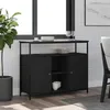 Image de vidaXL Buffet noir 100x35x80 cm bois dingénierie 835499