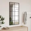 Image de vidaXL Miroir mural 50x100 cm Noir Verre avec cadre en fer peint Rectangle Montage mural Miroir maquillage 358649
