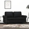 Image de vidaXL Canapé à 2 places Noir 120 cm Similicuir 359499