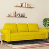 Image de vidaXL Canapé à 3 places Jaune 180 cm Velours 359545