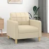 Image de vidaXL Fauteuil Crème 60 cm Tissu 359077